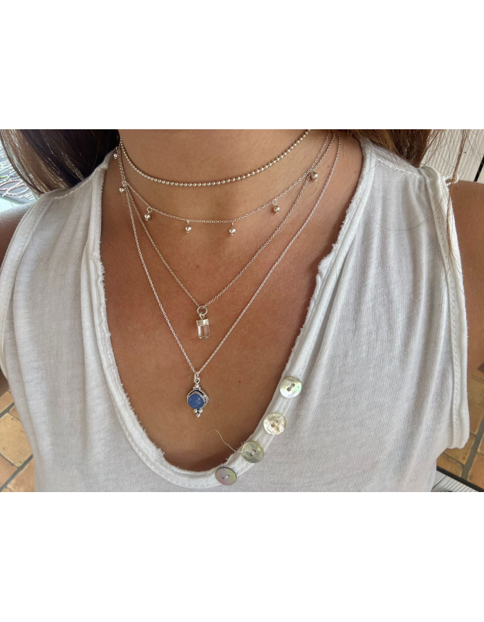 COLGANTE VENUS CALCEDONIA AZUL OSCURO