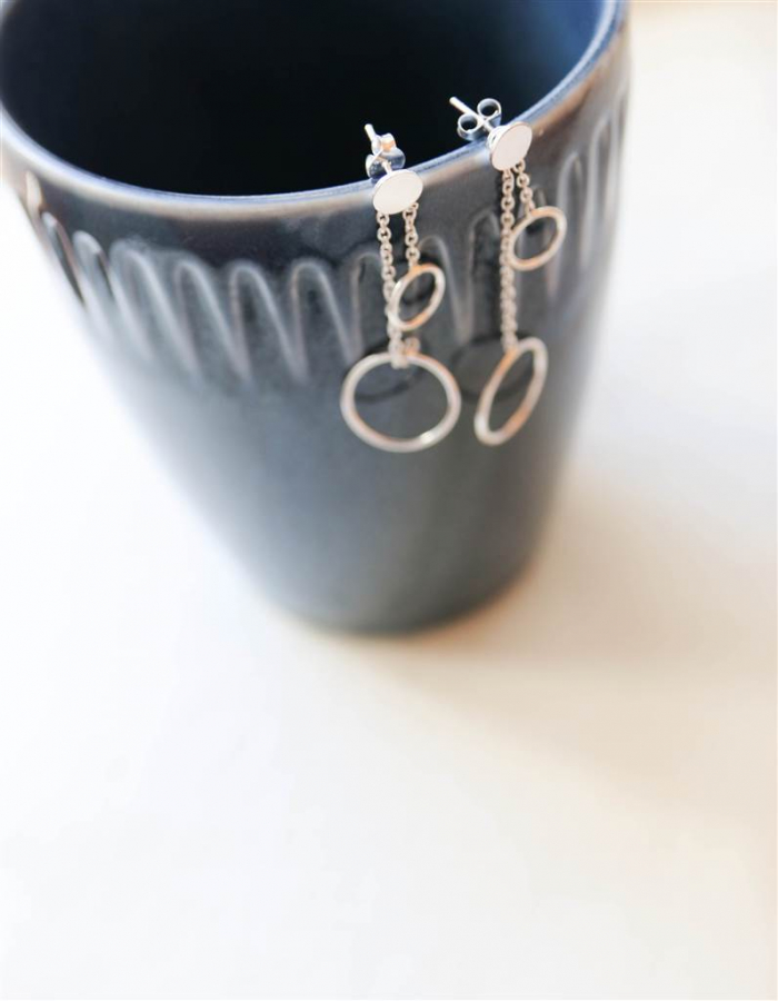 PENDIENTES CAPRI PLATA