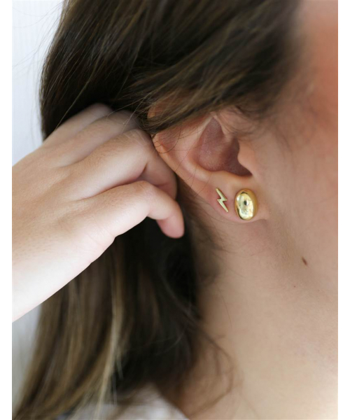 PENDIENTES BOLA GRANDE PLATA 2