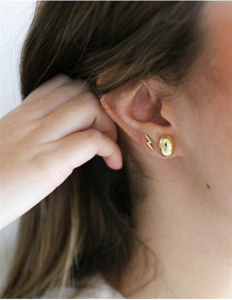 PENDIENTES BOLA GRANDE PLATA