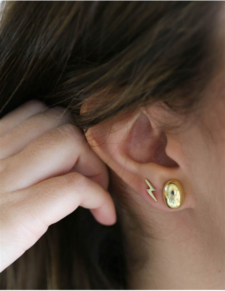 PENDIENTES BOLA GRANDE PLATA