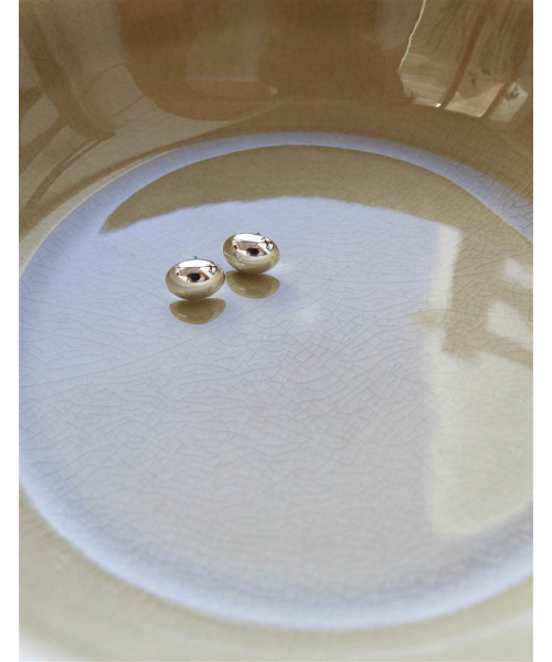 PENDIENTES BOLA GRANDE PLATA