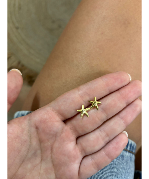 PENDIENTES ESTRLLA DE MAR ORO