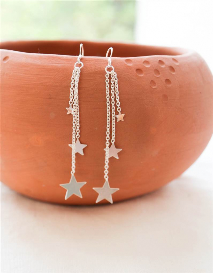 PENDIENTES ESTRELLITAS PLATA