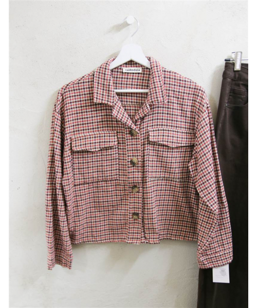 CAMISA DOS BOLSOS CUADROS ROSE