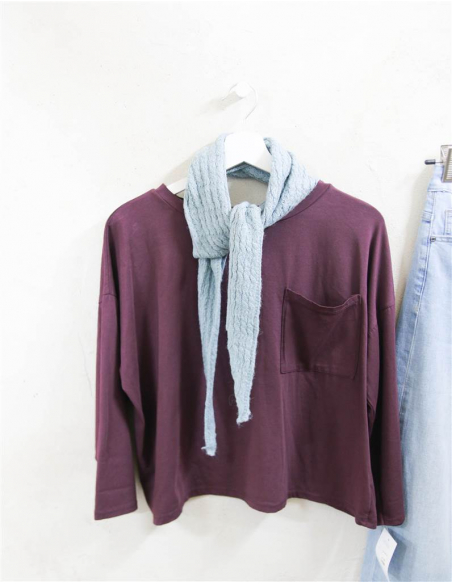 CAMISETA BASIC BERENJENA