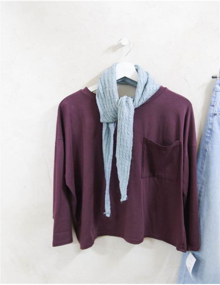 CAMISETA BASIC BERENJENA