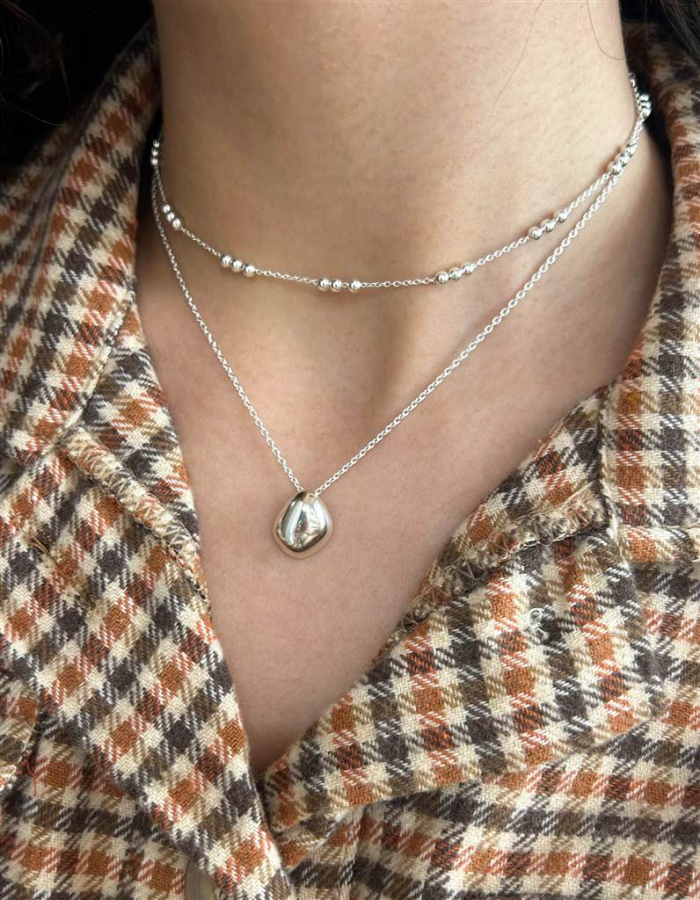 CADENA BOLITAS LISBOA PLATA