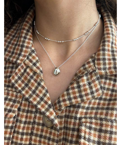 CADENA BOLITAS LISBOA PLATA