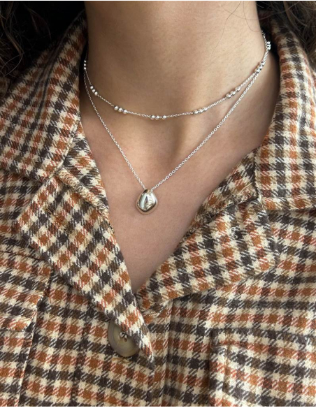 CADENA BOLITAS LISBOA PLATA