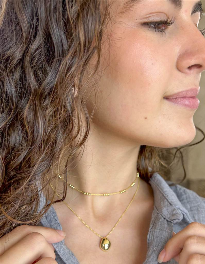 CADENA BOLITAS ORO LISBOA