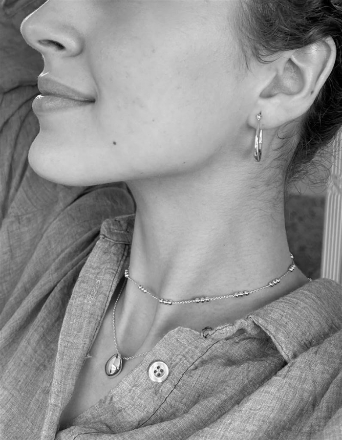 CADENA BOLITAS LISBOA PLATA