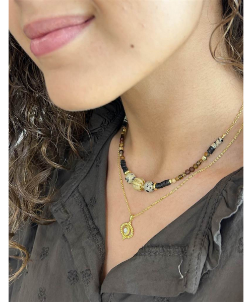 COLGANTE OJITO BOHO ORO