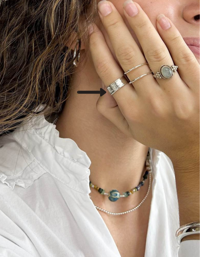 ANILLO TROQUELADO PLATA