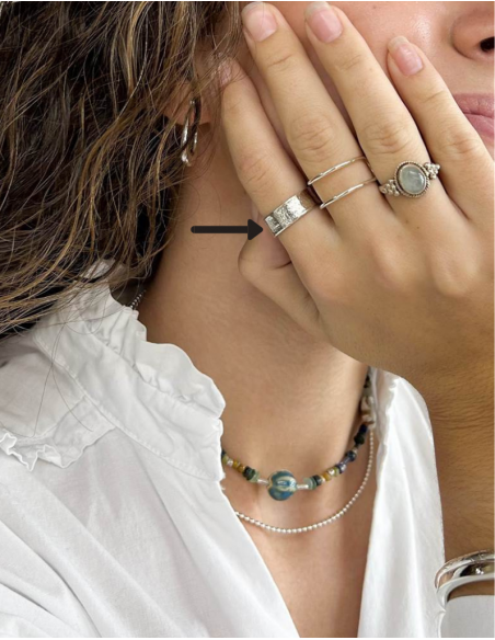 ANILLO TROQUELADO PLATA