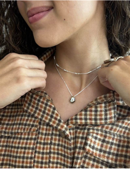 COLGANTE ORGÁNICO PLATA