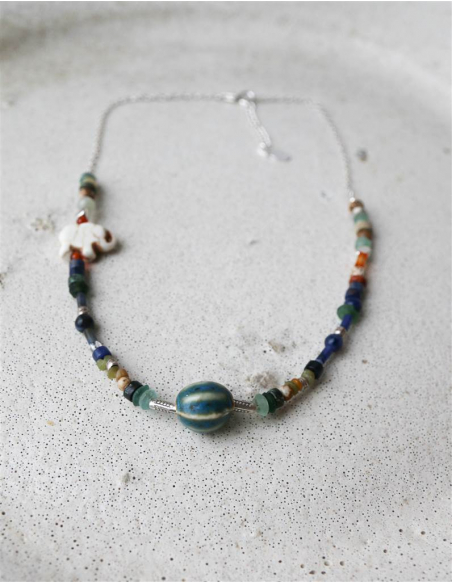 COLGANTE ELEFANTE LAPISLÁZULI PLATA