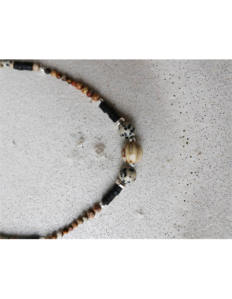 COLGANTE DÁLMATA Y CERÁMICA PLATA