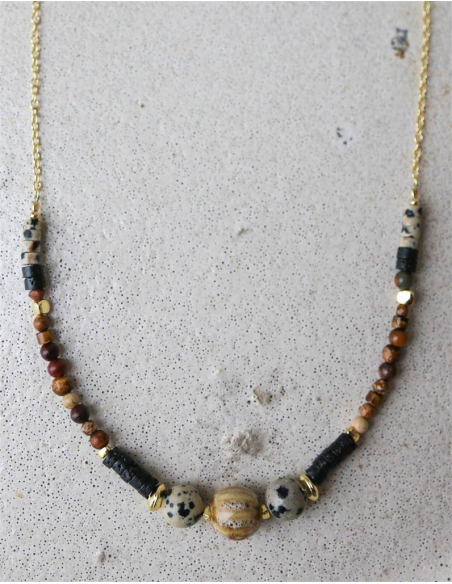 COLGANTE DÁLMATA Y CERÁMICA ORO