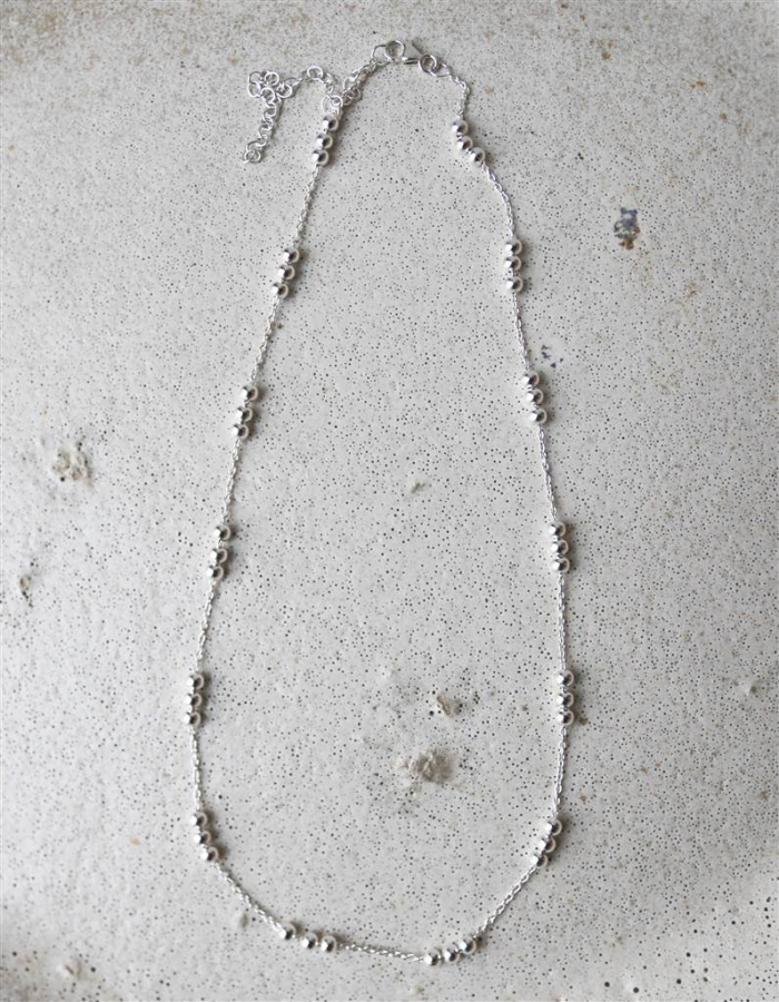 CADENA BOLITAS LISBOA PLATA