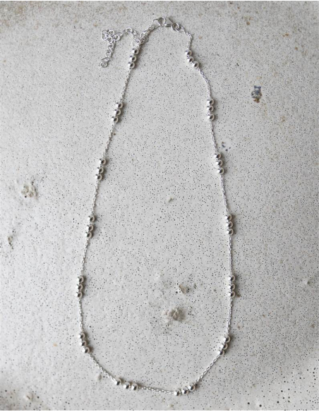 CADENA BOLITAS LISBOA PLATA