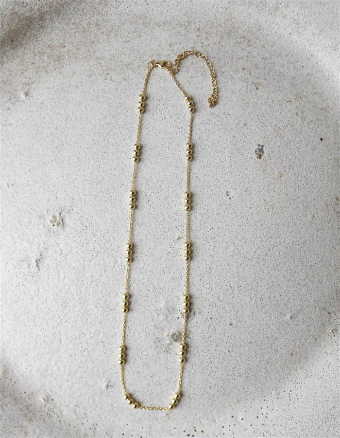 CADENA BOLITAS ORO LISBOA