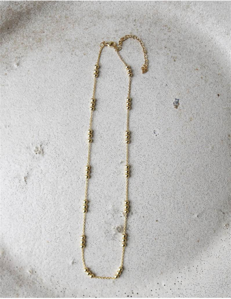 CADENA BOLITAS ORO LISBOA