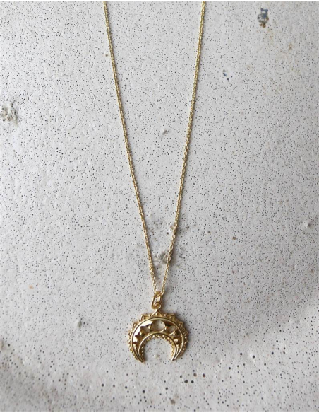COLGANTE  LUNA BOHO ORO