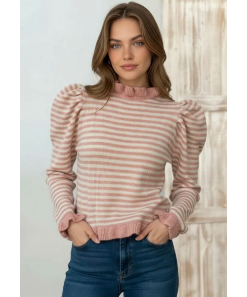 JERSEY ROSA ANTICA RAYAS 2