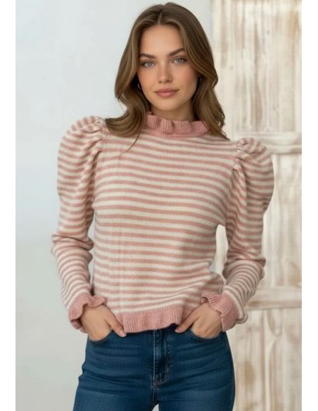 JERSEY ROSA ANTICA RAYAS