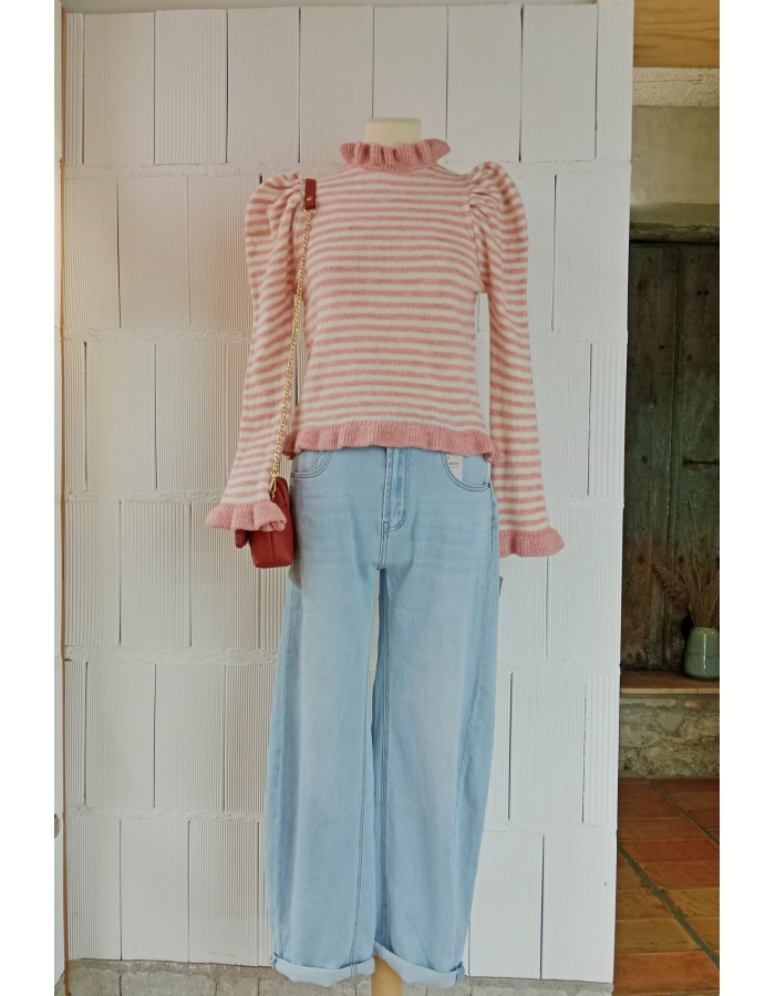 JERSEY ROSA ANTICA RAYAS