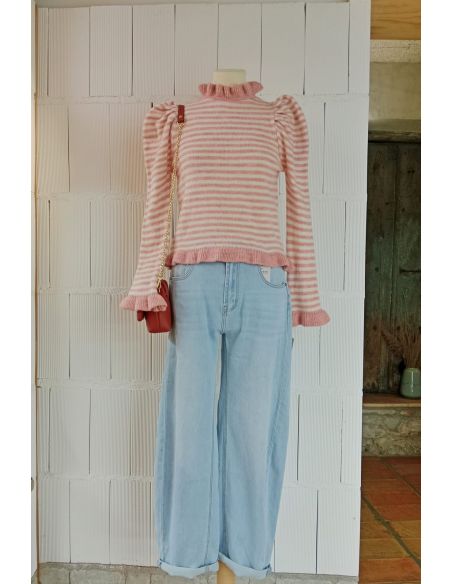 JERSEY ROSA ANTICA RAYAS