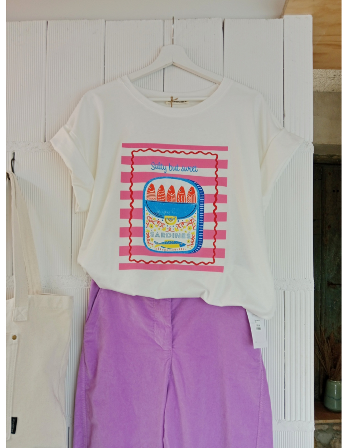 CAMISETA SARDINA BLANCA
