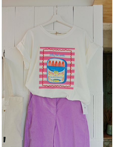 CAMISETA SARDINA BLANCA