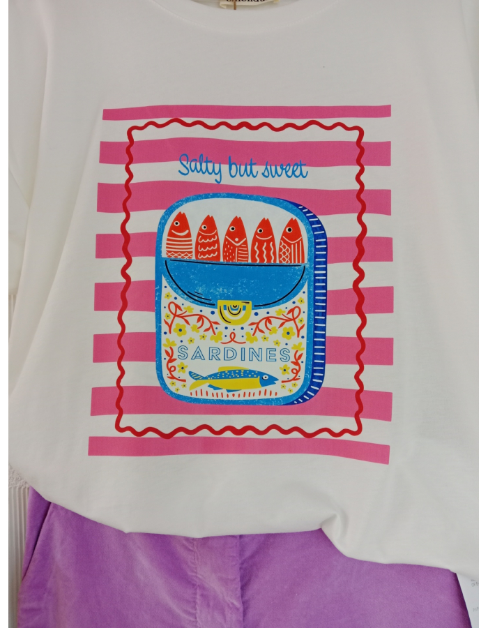 CAMISETA SARDINA BLANCA