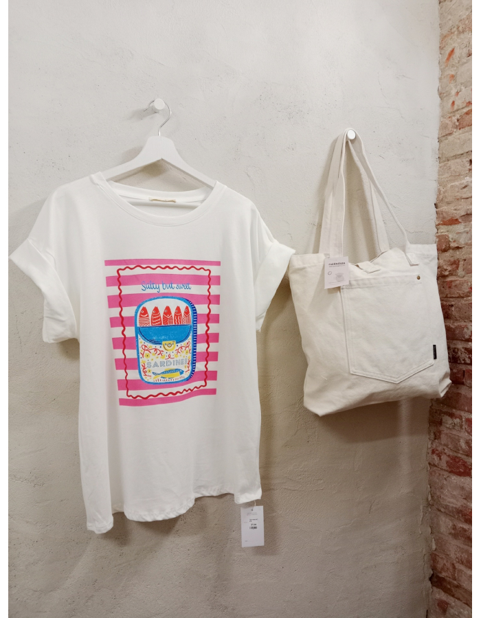 CAMISETA SARDINA BLANCA