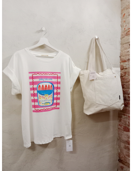 CAMISETA SARDINA BLANCA