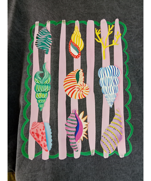 CAMISETA CARACOLAS AZUL 2