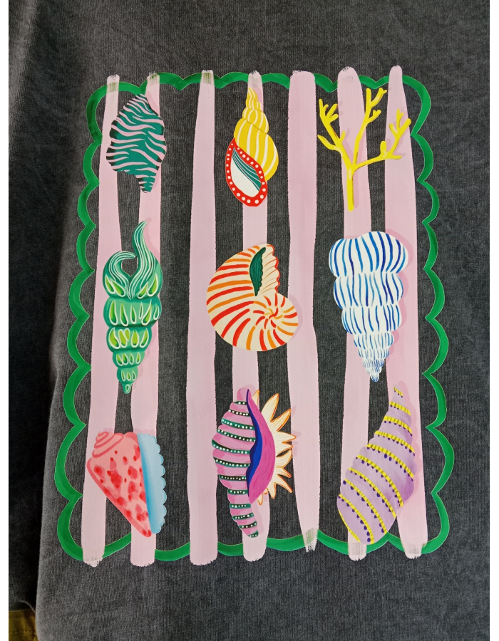 CAMISETA CARACOLAS AZUL