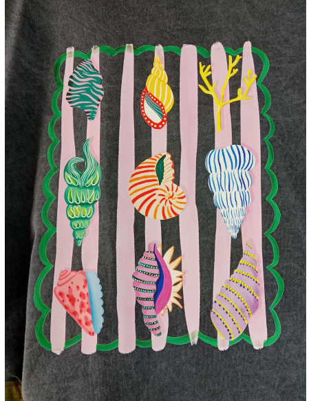 CAMISETA CARACOLAS AZUL