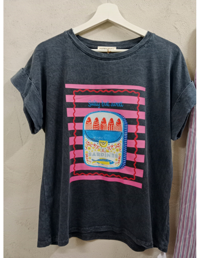 CAMISETA SARDINA  AZUL