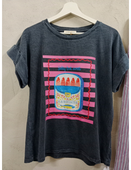 CAMISETA SARDINA  AZUL