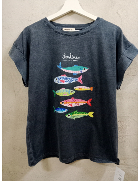 CAMISETA FAMILIA SARDINAS AZUL