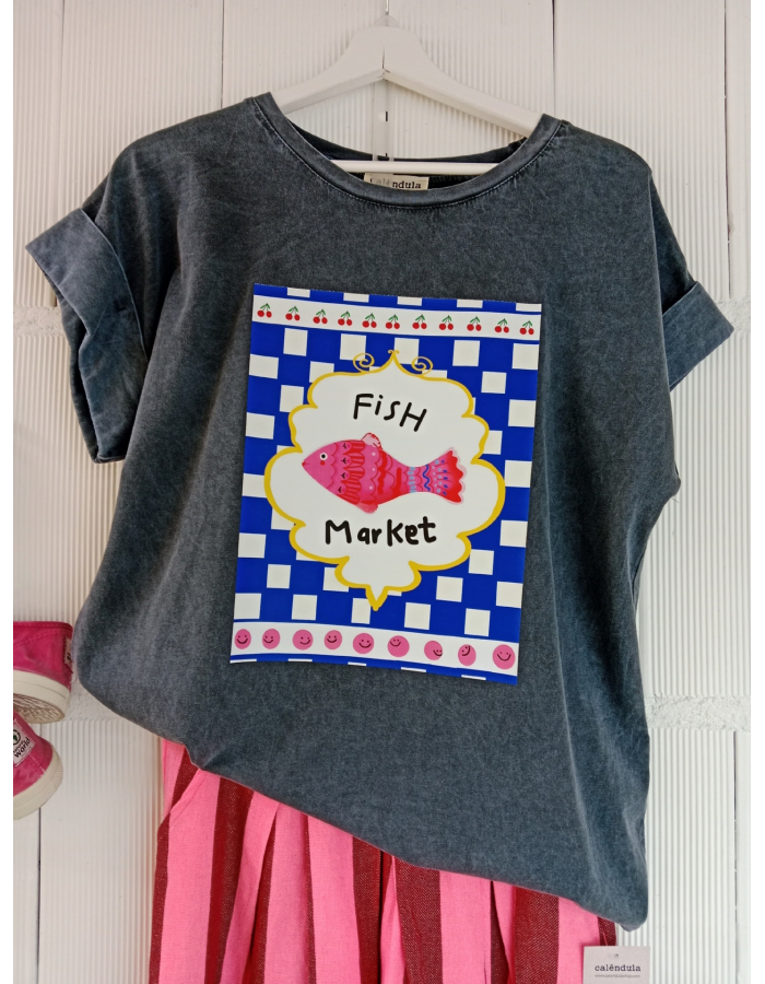 CAMISETA SARDINA  AZUL