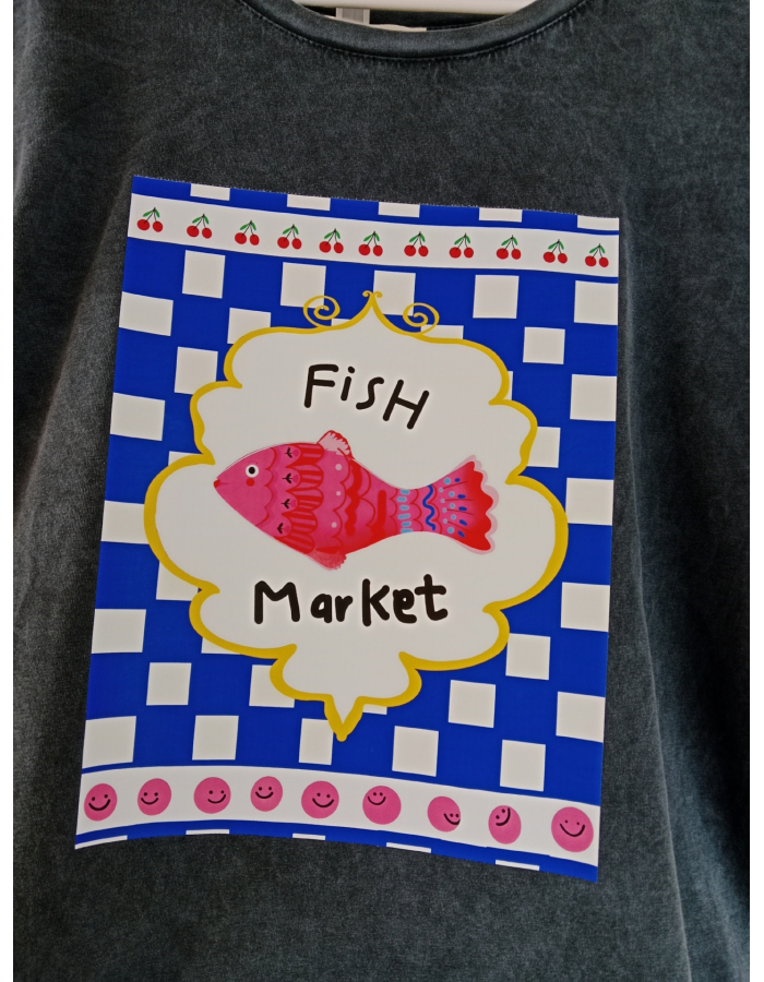 CAMISETA SARDINA  AZUL