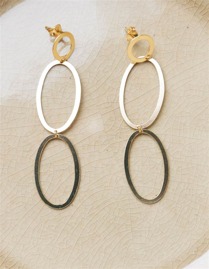 PENDIENTES DUPLO ORO