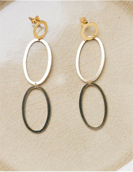 PENDIENTES DUPLO ORO