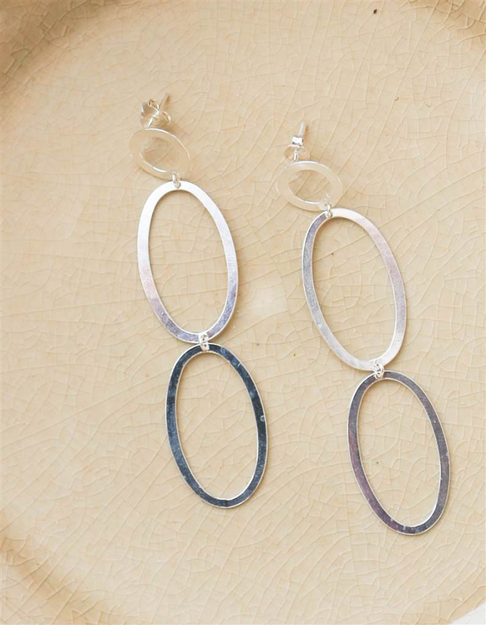 PENDIENTES DUPLO PLATA