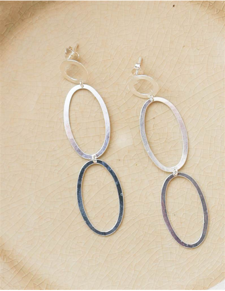 PENDIENTES DUPLO PLATA