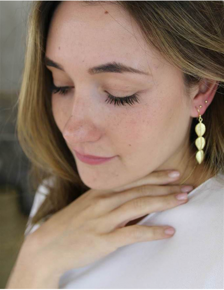 PENDIENTES HOJITAS PLATA